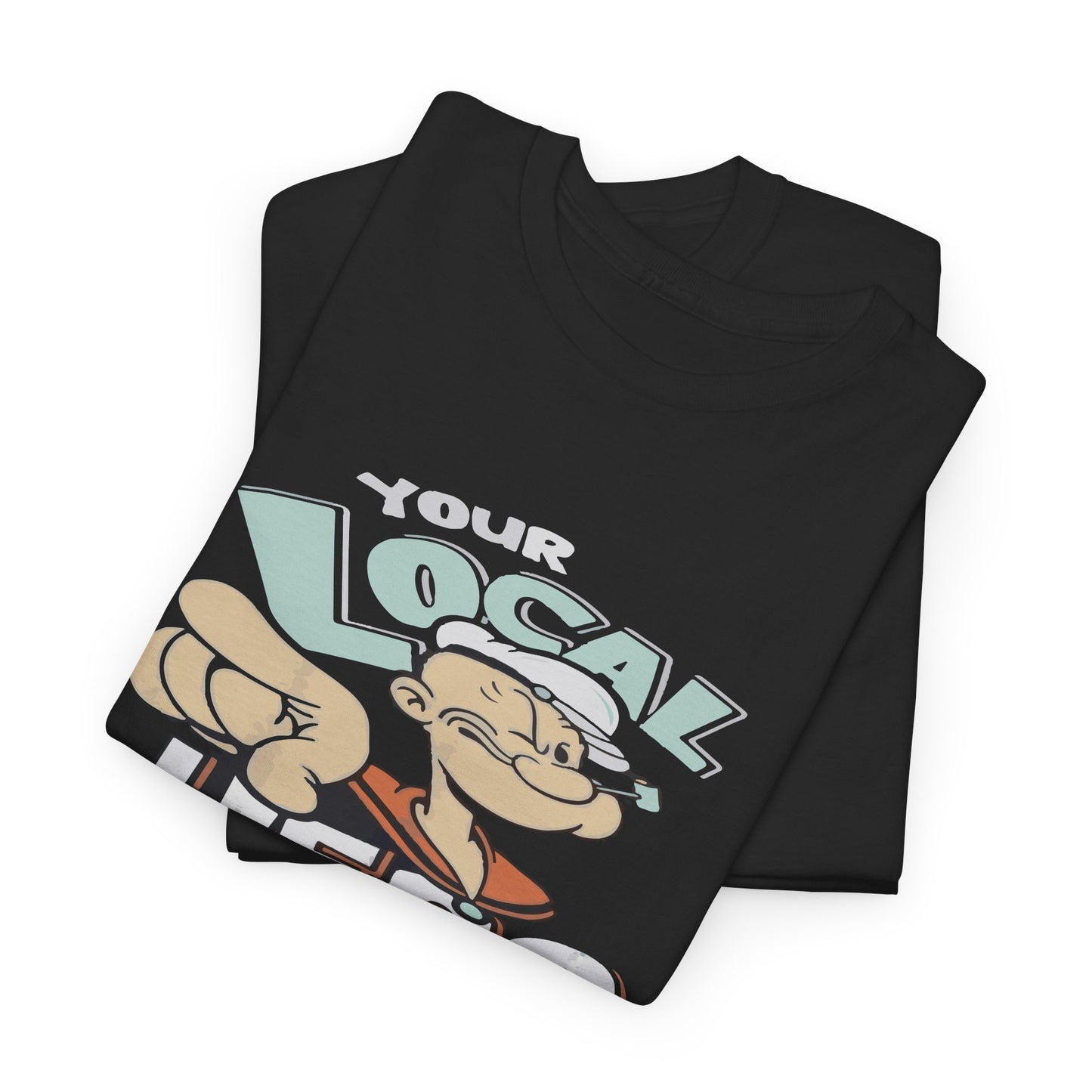 Local Hero Unisex Heavy Cotton Tee | Cool Graphic Tee for Everyday Wear, Gift for Friends, Casual Style, Birthday Gift, Gift for Heroes