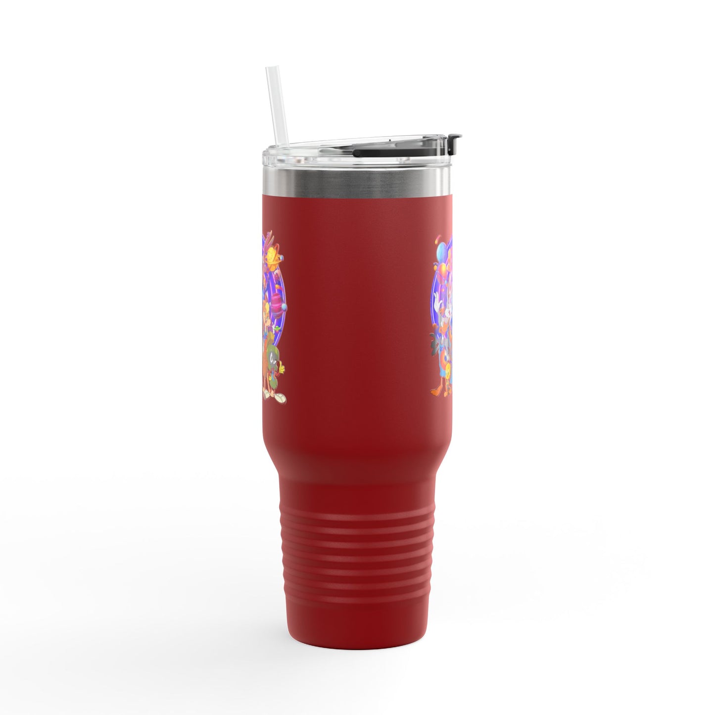 Colorful Insulated Travel Mug, 40oz - Fun for Road Trips, Tailgating, Hot Summer Days, Gift for Friends, Family, or Kids