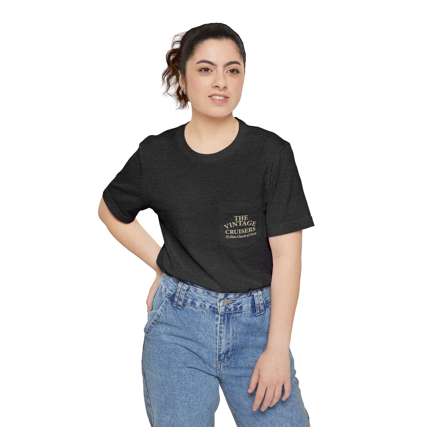 Retro Allons Church of Christ Pocket T-shirt