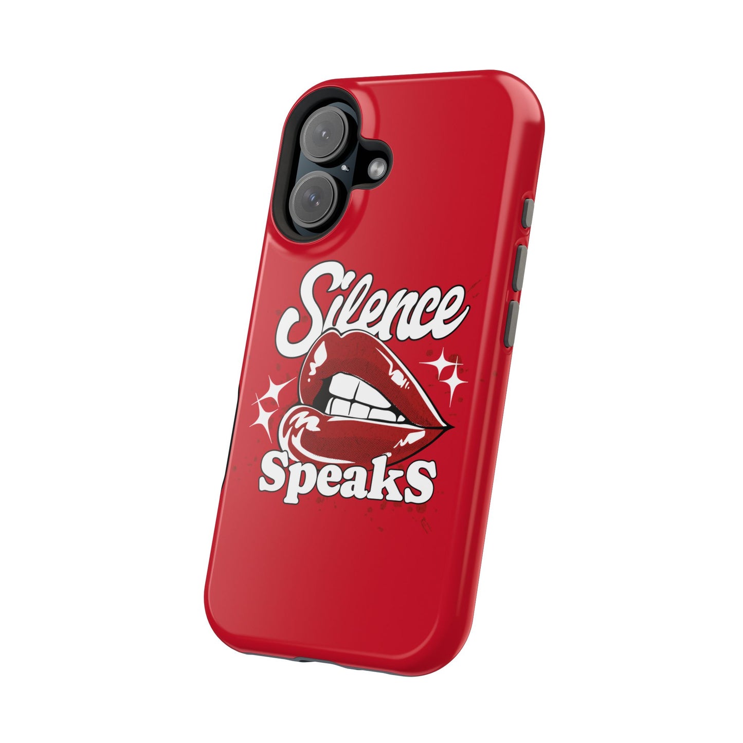 Bold Expression Magnetic Tough Cases, Phone Cover, Gift for Her, Pop Art, Trendy Accessory, Silence Speaks Design
