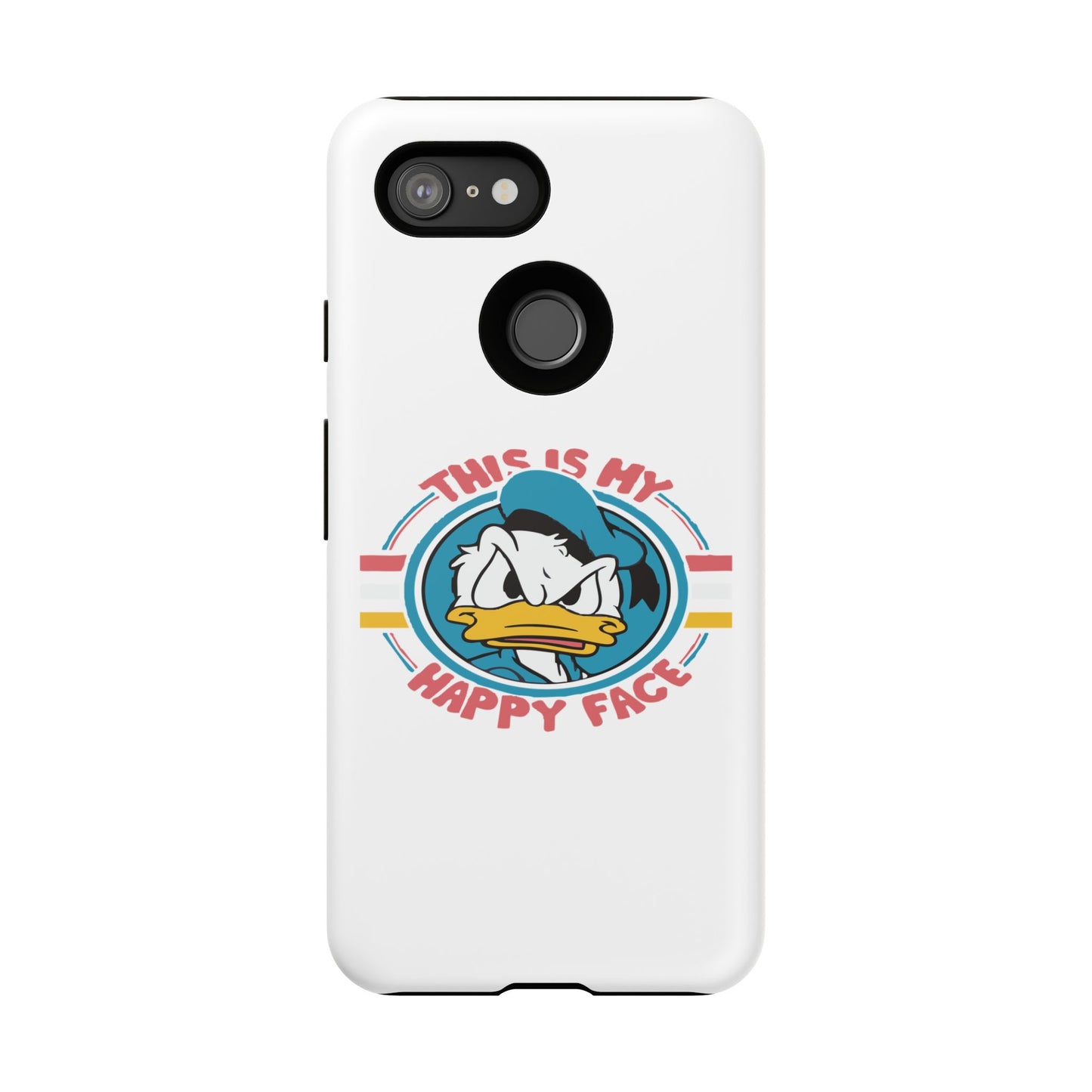 Tough Cases: This is My Happy Face Phone Case, Funny Phone Case, Donald Duck Case, Cute Phone Accessory, Gift for Disney Fans