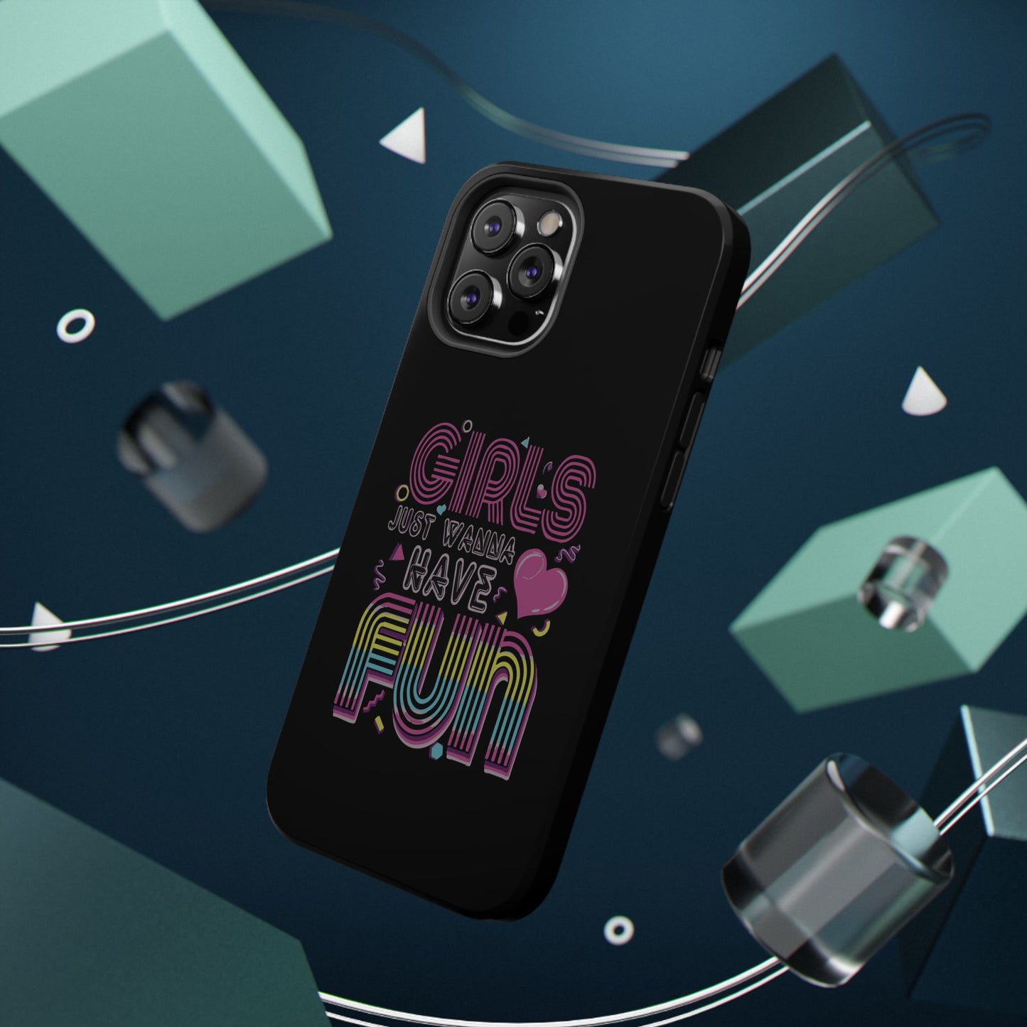 Fun Vibe Phone Case - Girls Just Wanna Have Fun Cell Case, Impact-Resistant Cover, Gift for Teens, Birthday Party Accessory, Trendy Tech