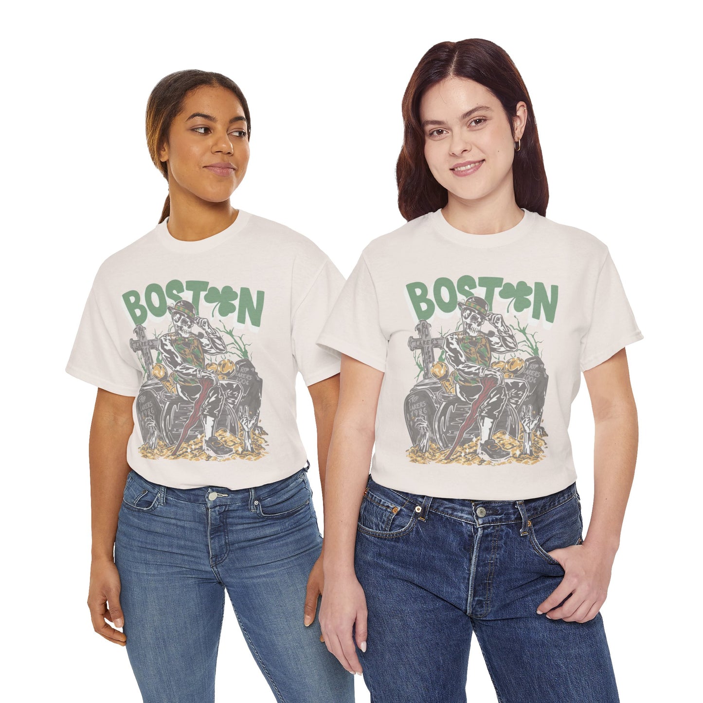 Boston Graphic Tee, Unisex Heavy Cotton T-Shirt, Vintage Boston Shirt, Irish Pride Apparel, St. Patrick's Day Gift, Casual Wear