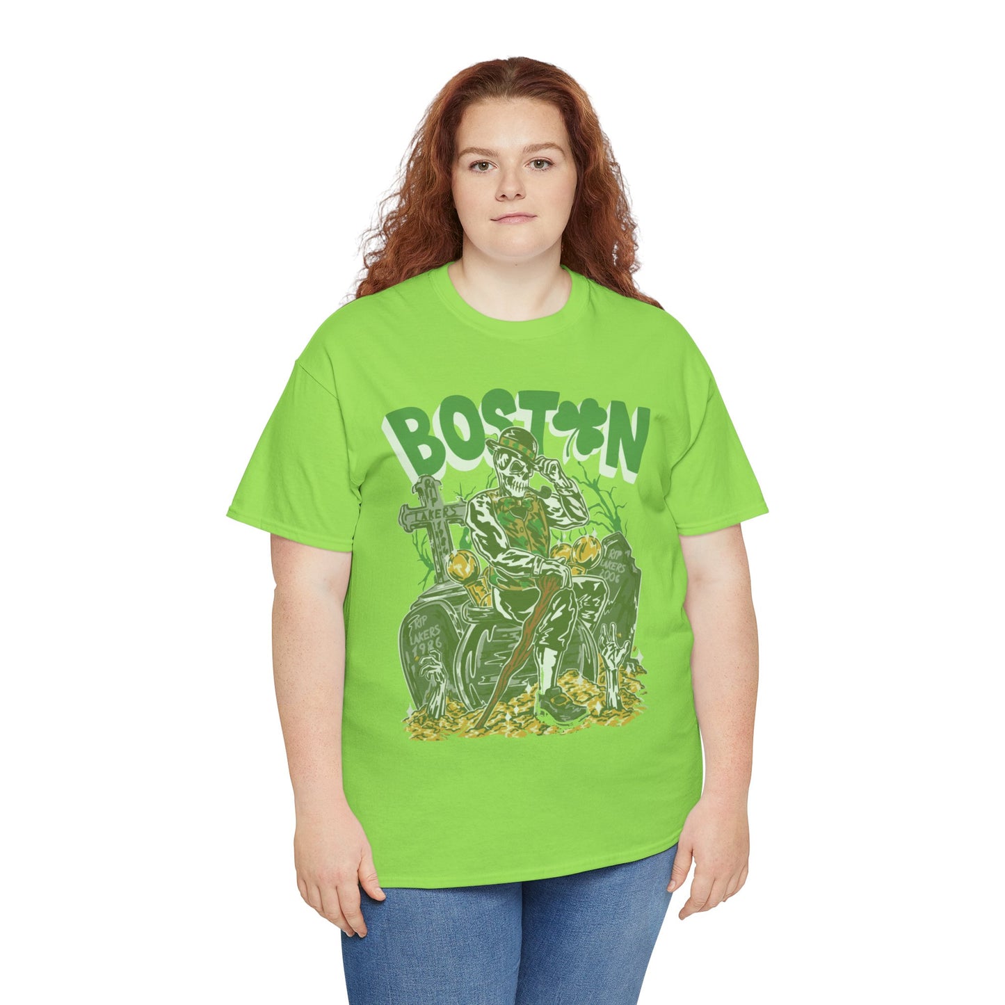 Boston Graphic Tee, Unisex Heavy Cotton T-Shirt, Vintage Boston Shirt, Irish Pride Apparel, St. Patrick's Day Gift, Casual Wear