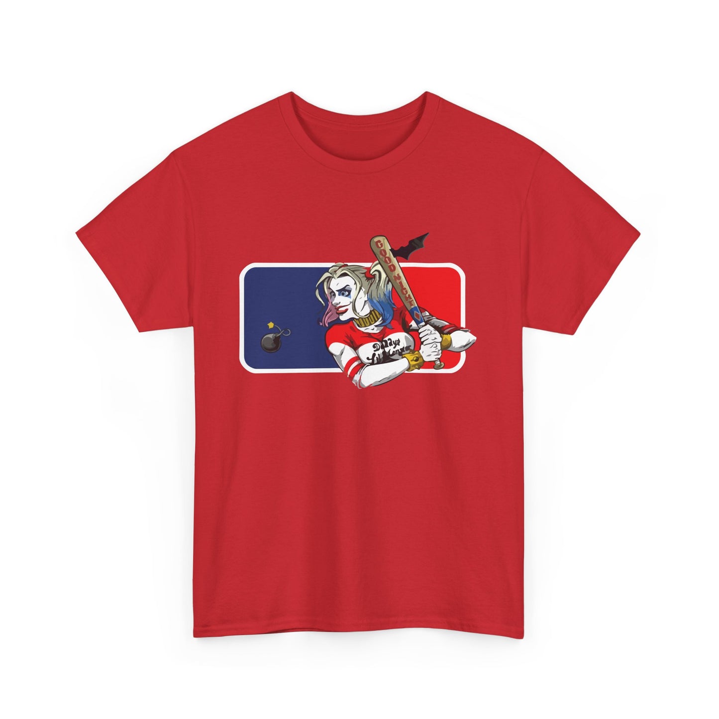 Unisex Baseball Graphic Tee - Harley Quinn DC Casual Wear for Sports Lovers