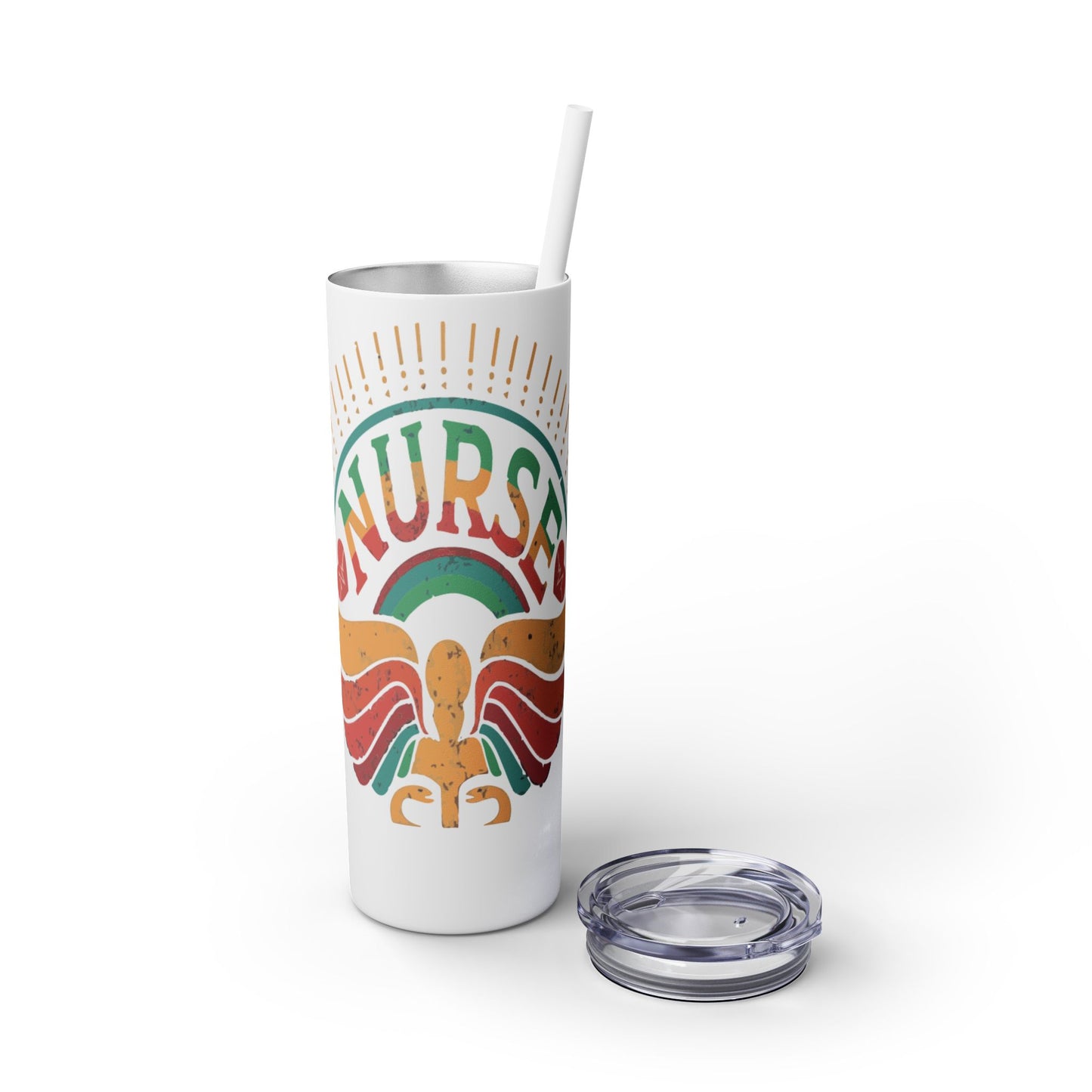 Nurse Skinny Tumbler, 20oz, Motivational Drinkware, Gift for Nurses, Summer Hydration, Nurse Appreciation Day