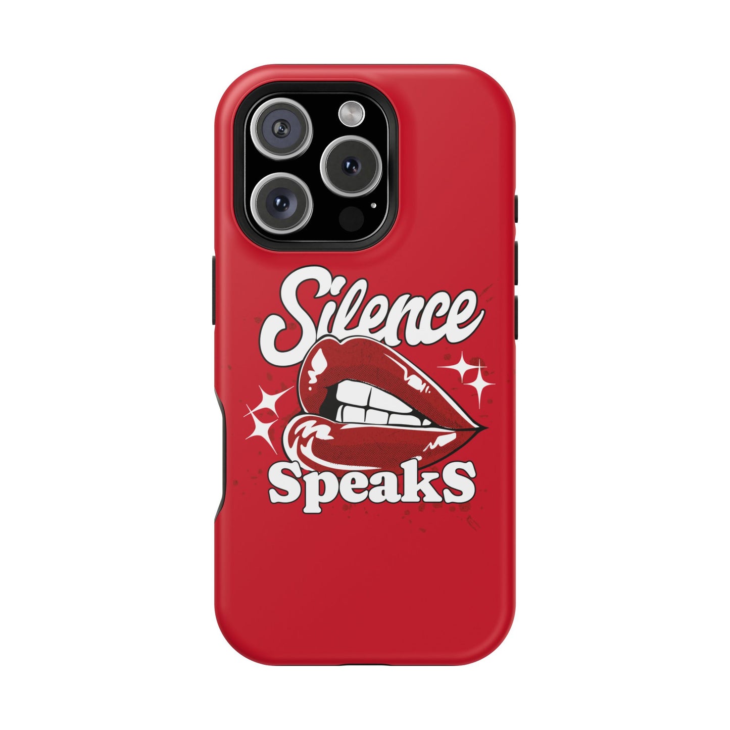 Bold Expression Magnetic Tough Cases, Phone Cover, Gift for Her, Pop Art, Trendy Accessory, Silence Speaks Design