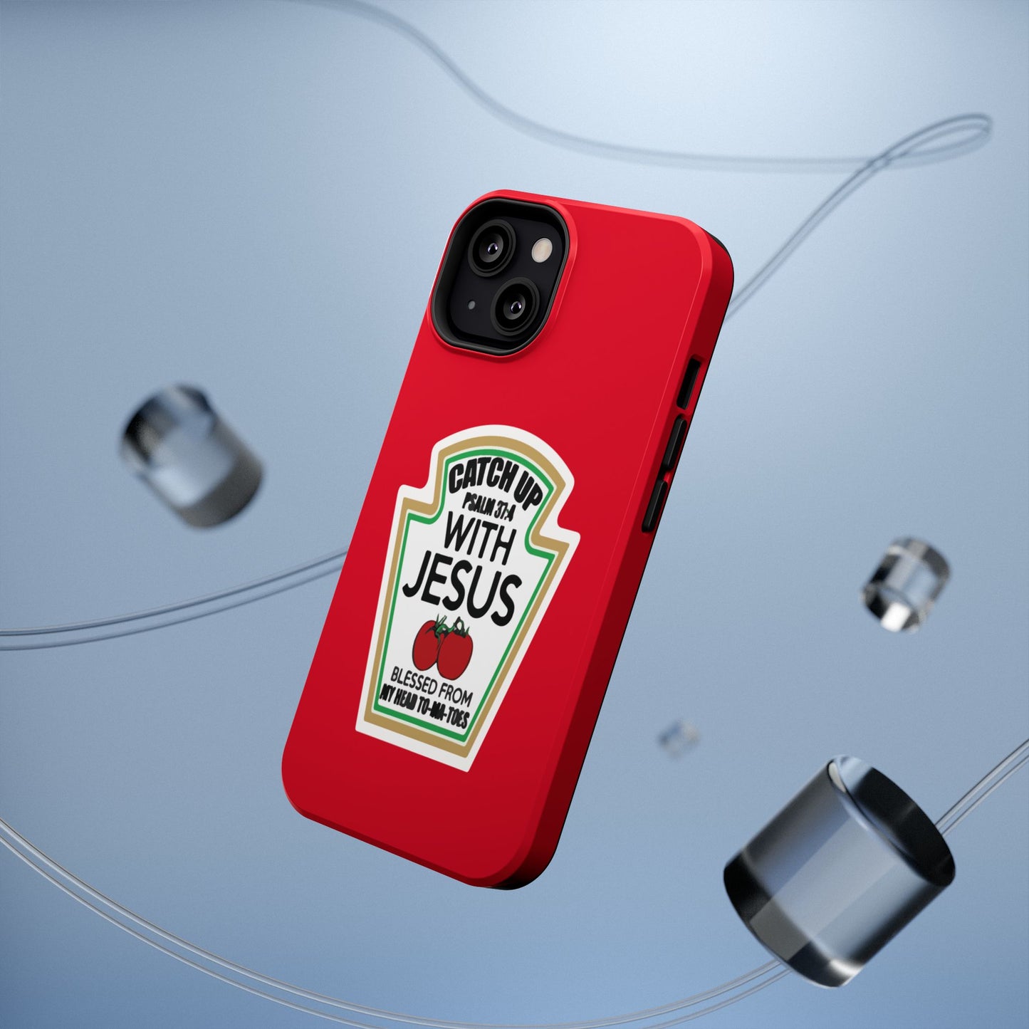Fun Christian Phone Case, Catch Up with Jesus, Impact-Resistant, Faith-Based Gift, Religious Accessories, Bible Verses