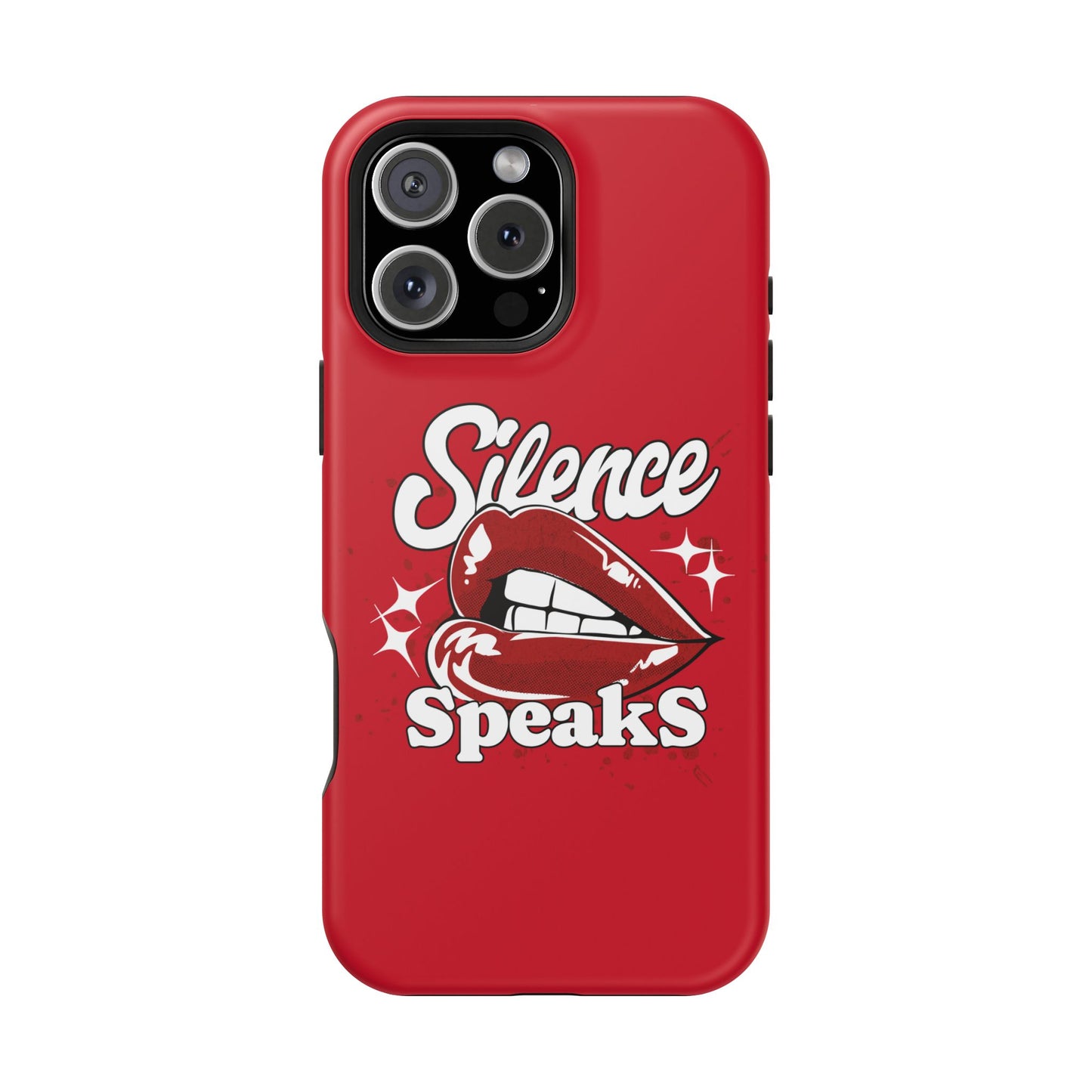 Bold Expression Magnetic Tough Cases, Phone Cover, Gift for Her, Pop Art, Trendy Accessory, Silence Speaks Design
