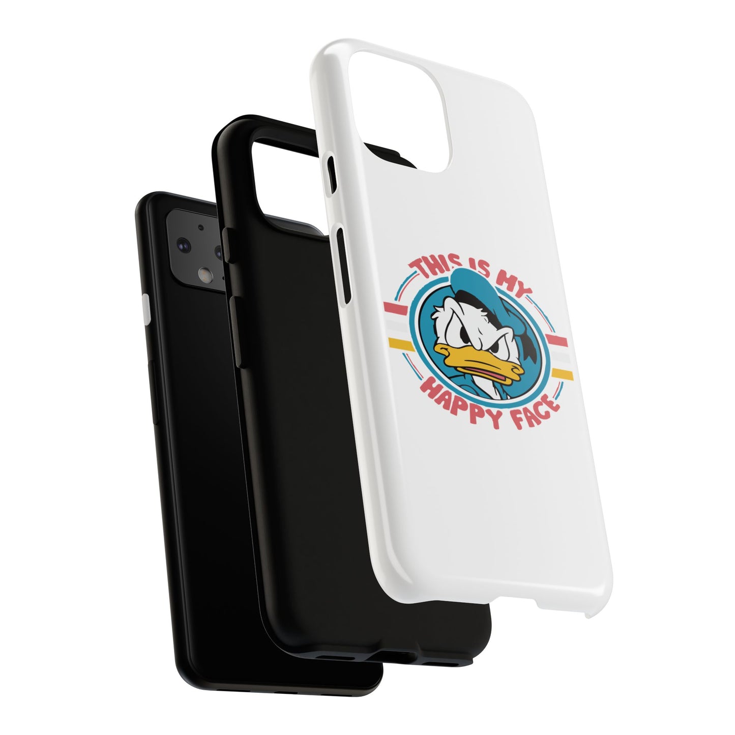 Tough Cases: This is My Happy Face Phone Case, Funny Phone Case, Donald Duck Case, Cute Phone Accessory, Gift for Disney Fans