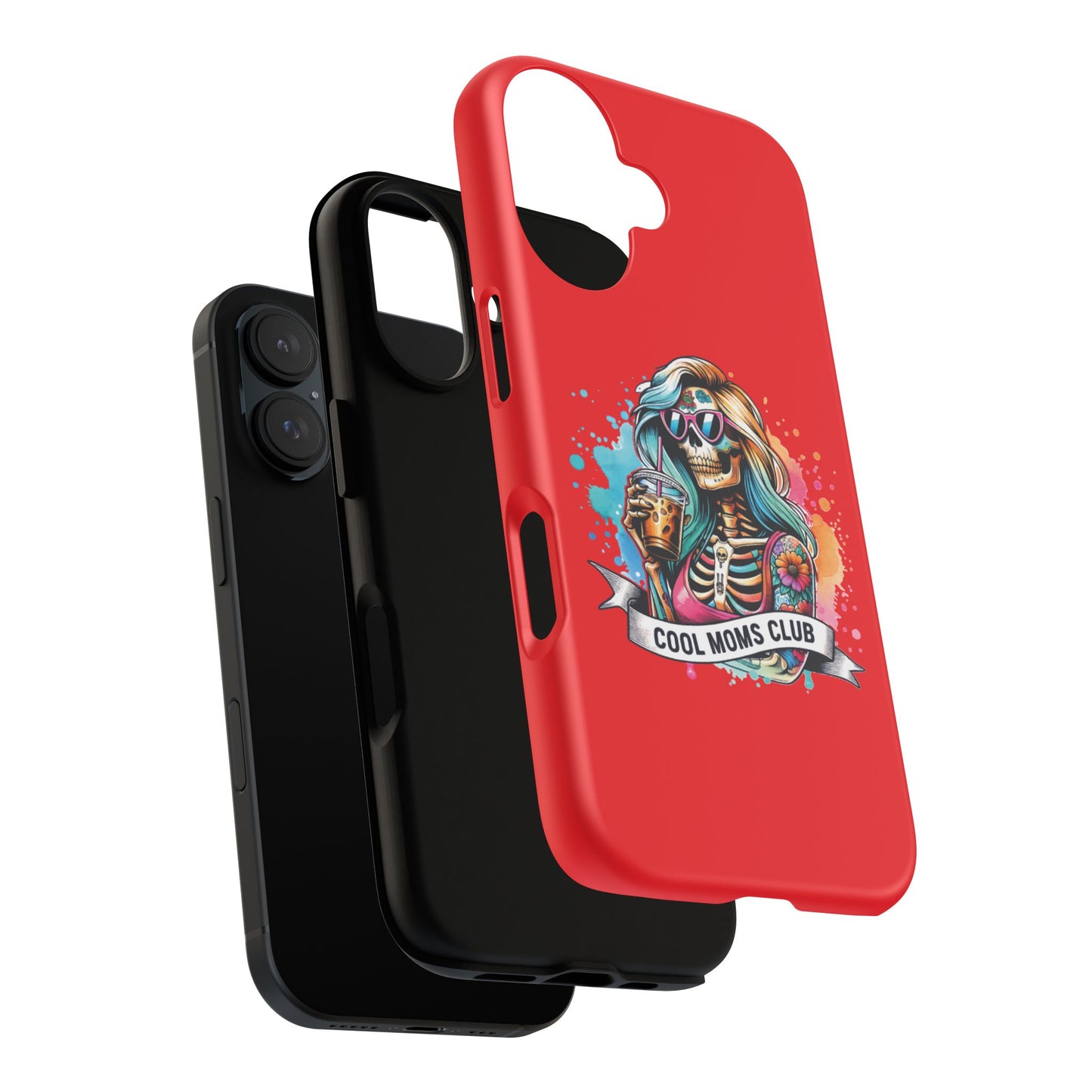 Cool Moms Club Phone Case - Tough Cases, Funky Phone Cover, Gift for Moms, Skeleton Design, Trendy Tech Accessories