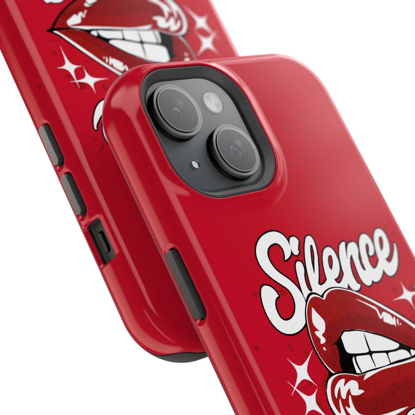 Bold Expression Magnetic Tough Cases, Phone Cover, Gift for Her, Pop Art, Trendy Accessory, Silence Speaks Design
