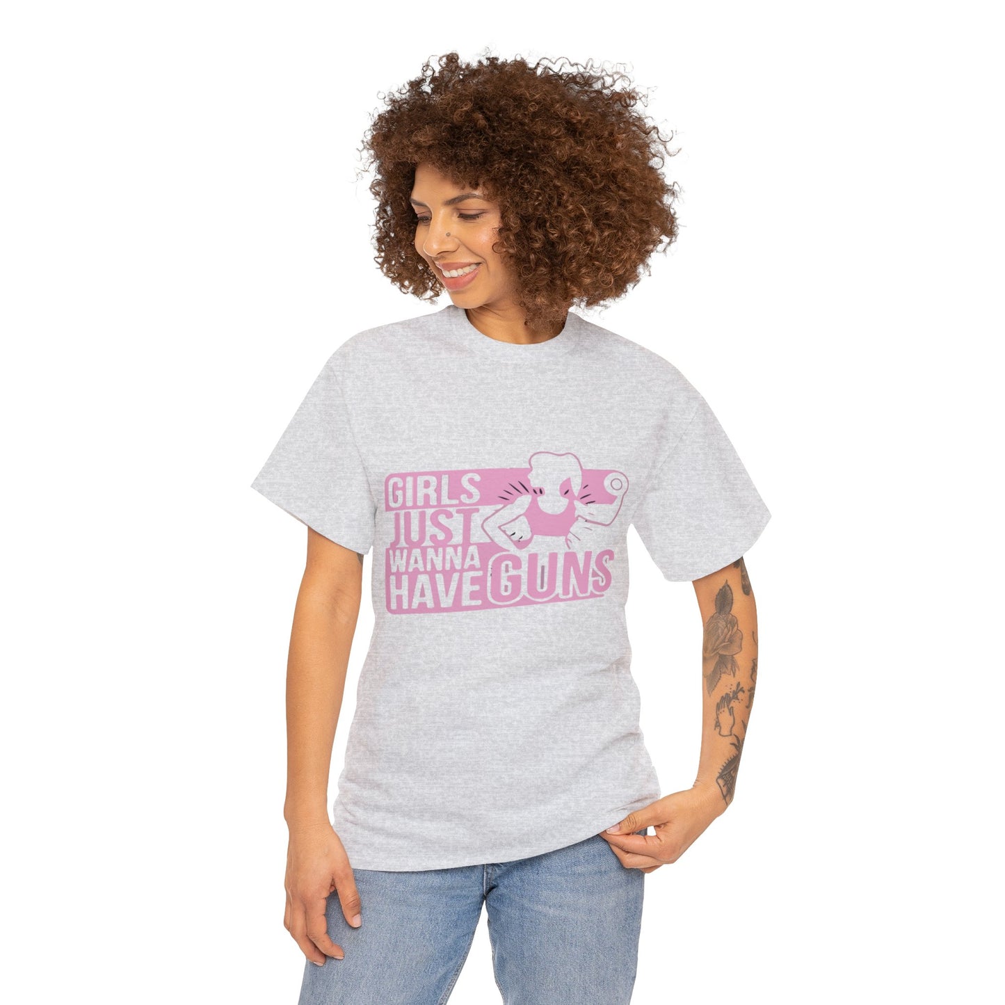 Girls Just Want To Have Guns Heavy Cotton Tee