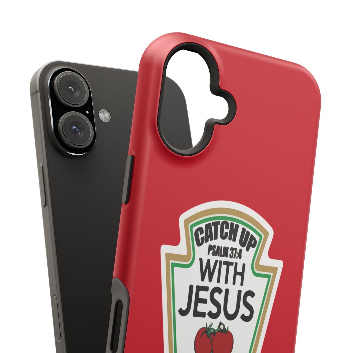 Fun Christian Phone Case, Catch Up with Jesus, Impact-Resistant, Faith-Based Gift, Religious Accessories, Bible Verses