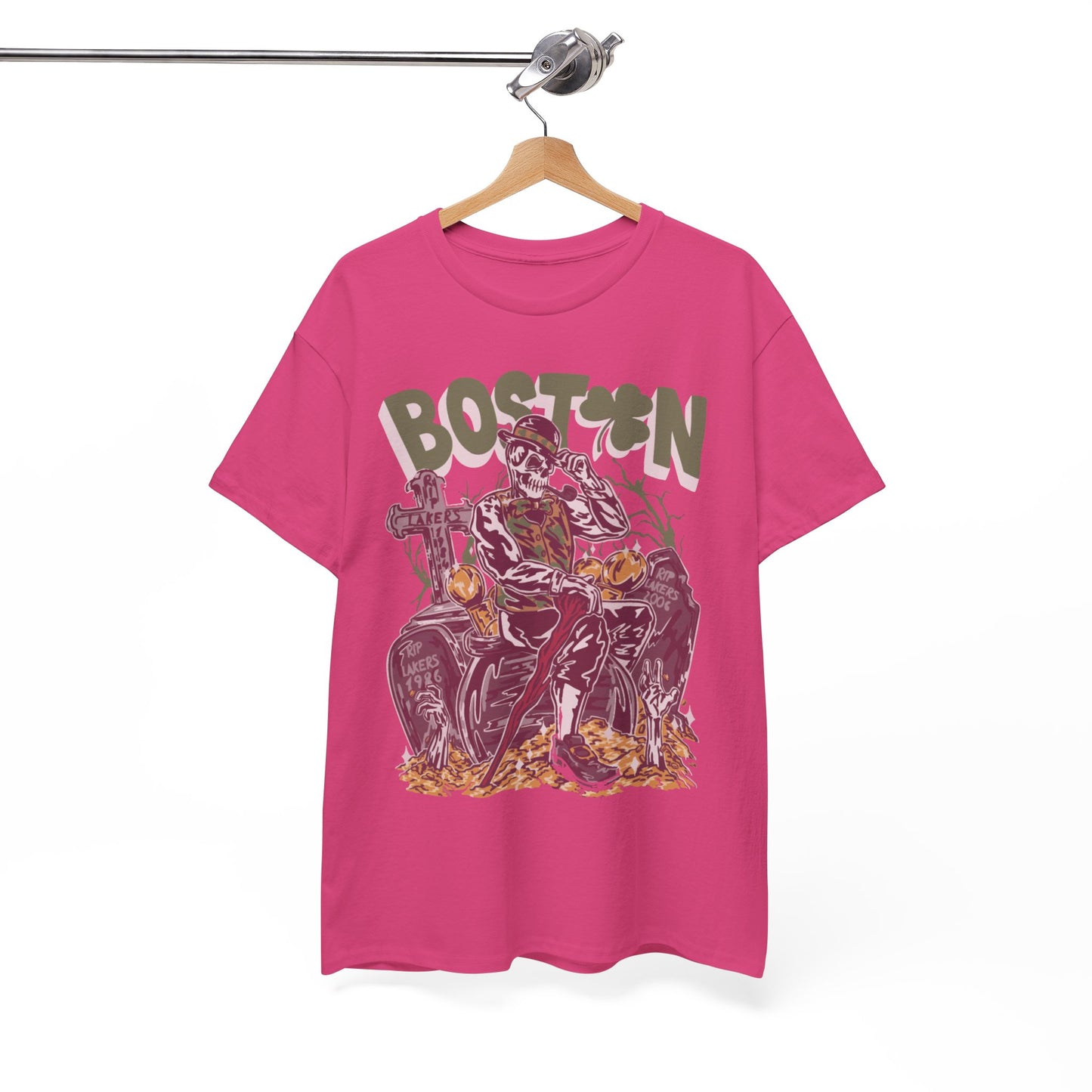 Boston Graphic Tee, Unisex Heavy Cotton T-Shirt, Vintage Boston Shirt, Irish Pride Apparel, St. Patrick's Day Gift, Casual Wear