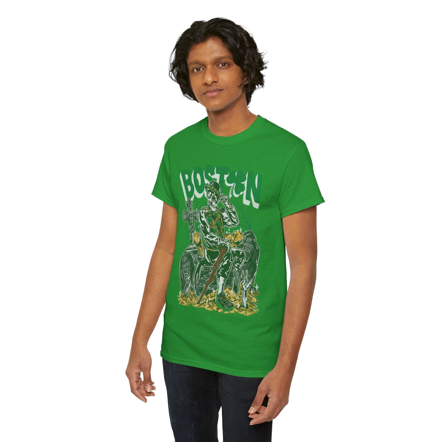 Boston Graphic Tee, Unisex Heavy Cotton T-Shirt, Vintage Boston Shirt, Irish Pride Apparel, St. Patrick's Day Gift, Casual Wear