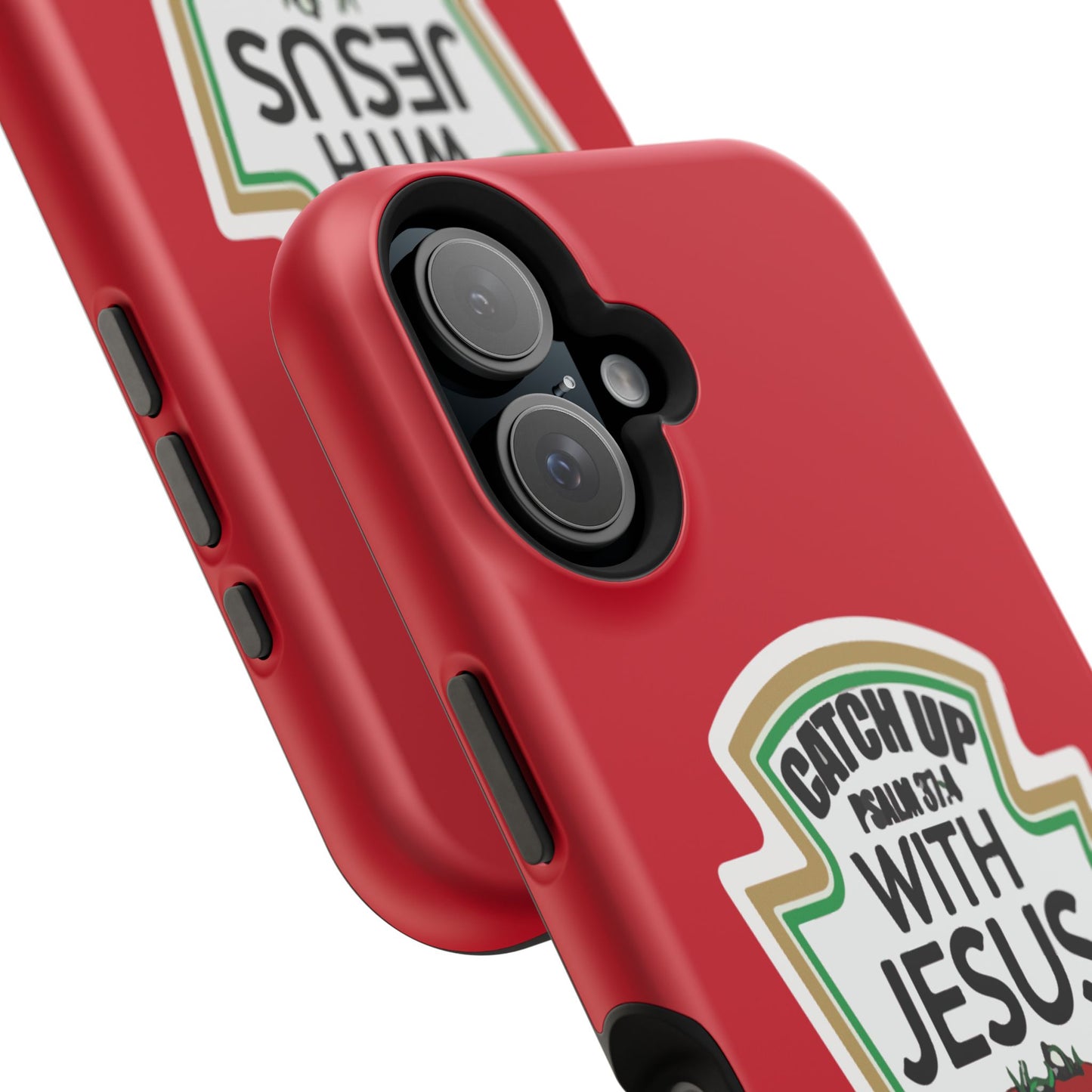 Fun Christian Phone Case, Catch Up with Jesus, Impact-Resistant, Faith-Based Gift, Religious Accessories, Bible Verses
