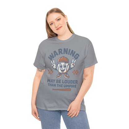 Warning T-Shirt, Fun Umpire Tee, Unique Sports Gift, Casual Wear, Perfect for Baseball Fans