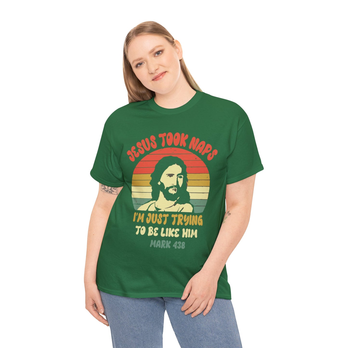 Jesus Took Naps Be Like Jesus Retro Unisex Heavy Cotton Tee