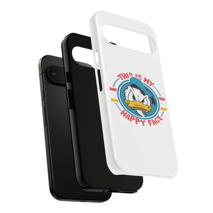 Tough Cases: This is My Happy Face Phone Case, Funny Phone Case, Donald Duck Case, Cute Phone Accessory, Gift for Disney Fans