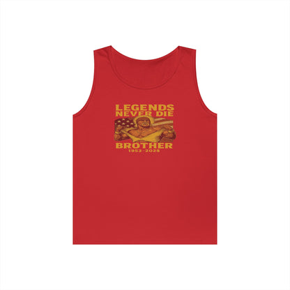 Unisex Heavy Cotton Tank Top | Legends Never Die Brother, Memorial Gift, Casual Wear, Summer Outfit, Unique Tribute