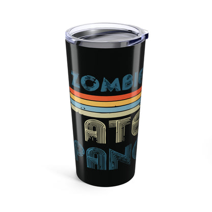 Retro Tumbler - Zombabies Hate My Pancakes | Fun Travel Mug, Gift for Gamers, Creative Home Decor, Halloween, Drinkware