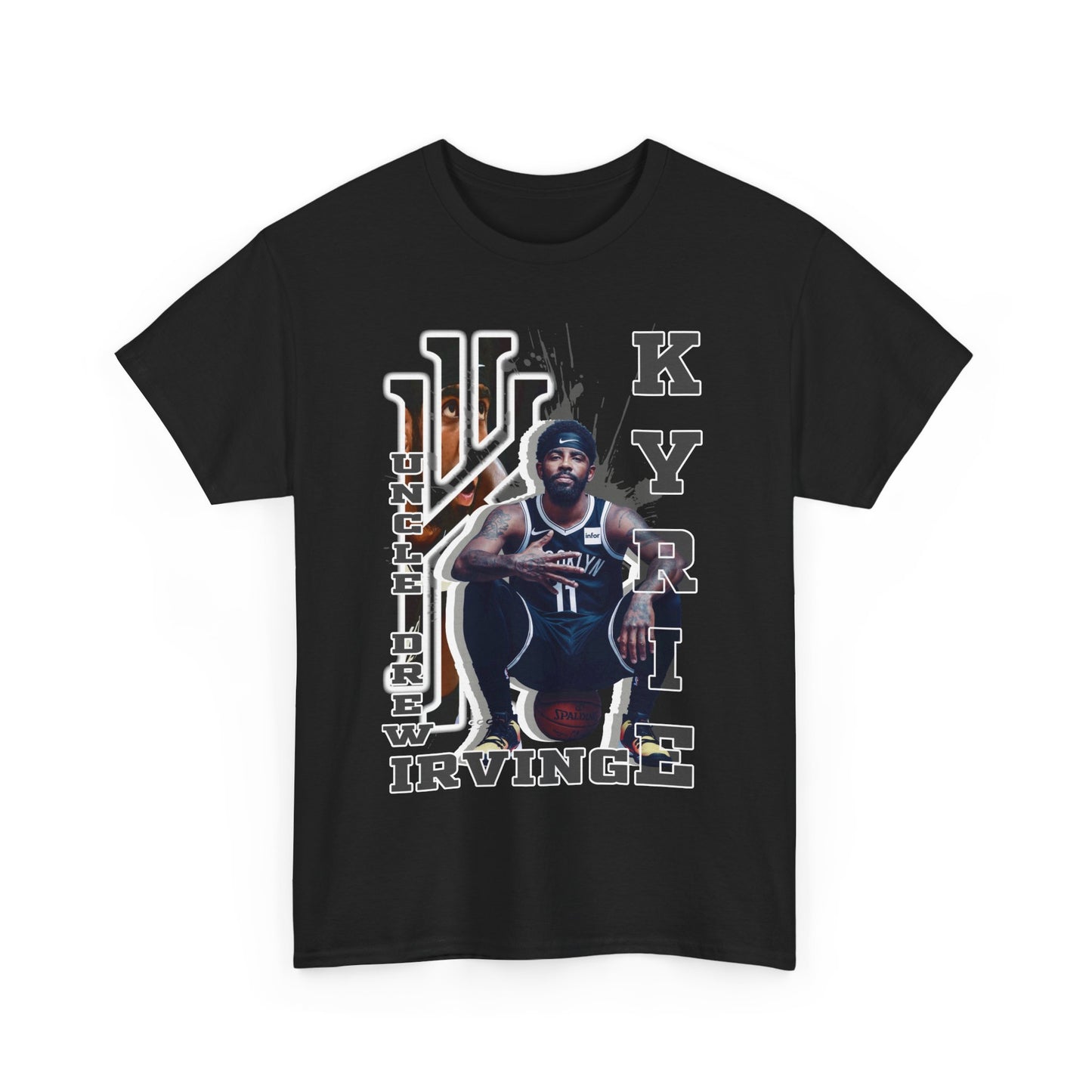 Kyrie Irving Unisex Heavy Cotton Tee, Basketball Fan Shirt, Sports Merchandise, Gift for Athletes, Streetwear Style