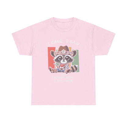 Fun Raccoon Graphic Tee, Cute Funny Animal T-Shirt, Unique Gift, Unisex Cotton Tee, Casual Wear, Birthday Gift, Humor Shirt