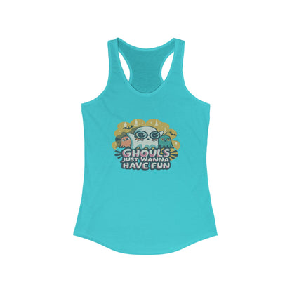 Ghouls Just Wanna Have Fun Tank Top, Women's Summer Shirt, Halloween Apparel, Casual Top, Spooky Gift, Fun Workout Wear