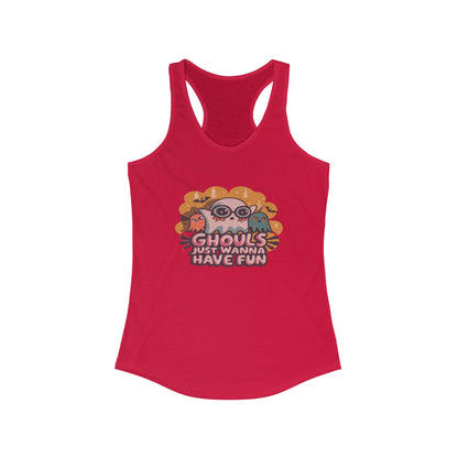 Ghouls Just Wanna Have Fun Tank Top, Women's Summer Shirt, Halloween Apparel, Casual Top, Spooky Gift, Fun Workout Wear
