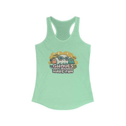Ghouls Just Wanna Have Fun Tank Top, Women's Summer Shirt, Halloween Apparel, Casual Top, Spooky Gift, Fun Workout Wear