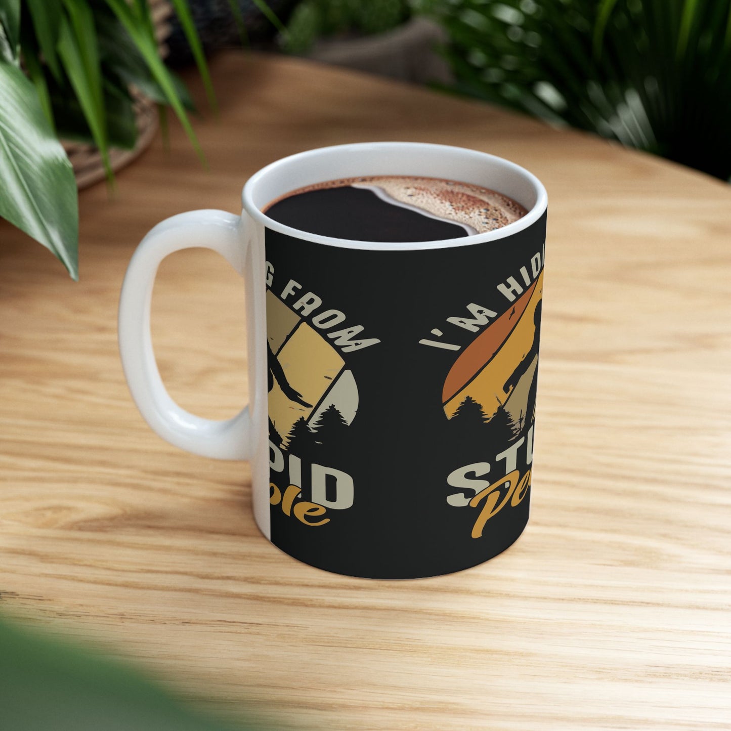 Funny Bigfoot Coffee Mug - Hiding from Stupid People - Gift for Sasquatch Lovers, Humor Mug, Office Coffee Cup, Unique Gift, Laughs [...]