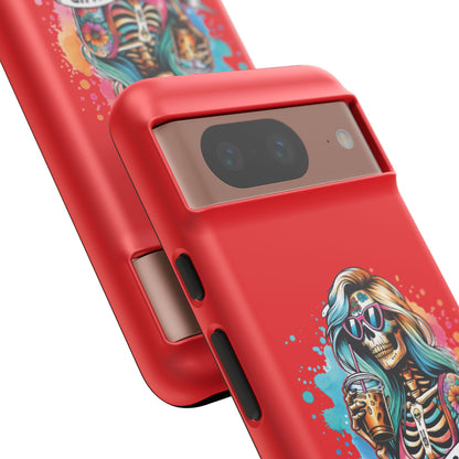 Cool Moms Club Phone Case - Tough Cases, Funky Phone Cover, Gift for Moms, Skeleton Design, Trendy Tech Accessories