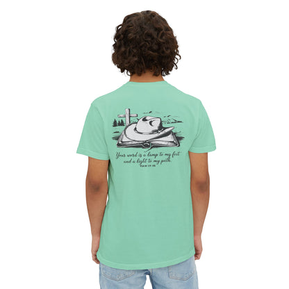 Unisex Pocket T-Shirt with Inspirational Quote - Perfect for Everyday Wear, Gift for Friends and Family, Spiritual Vibes, Summer Outing