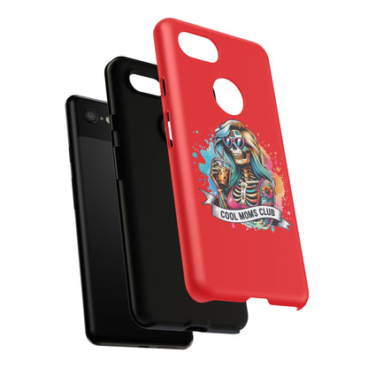Cool Moms Club Phone Case - Tough Cases, Funky Phone Cover, Gift for Moms, Skeleton Design, Trendy Tech Accessories