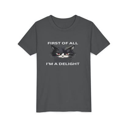 Youth Cat Humor Tee - Perfect for Cat Lovers, Birthday Gifts for Kids, Everyday Wear, Funny Quotes Shirt, Gift for Pet Lovers