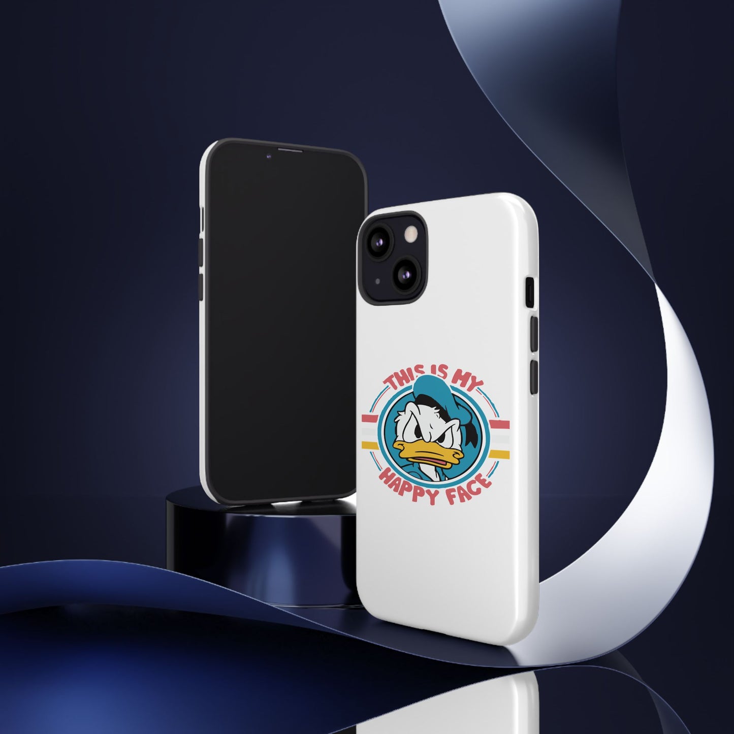 Tough Cases: This is My Happy Face Phone Case, Funny Phone Case, Donald Duck Case, Cute Phone Accessory, Gift for Disney Fans