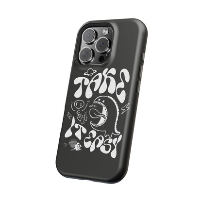 Magnetic Phone Case - Take It Easy Design, Cute Phone Cover, Gift for Him or Her, Trendy Accessories, Unique Tech Gifts