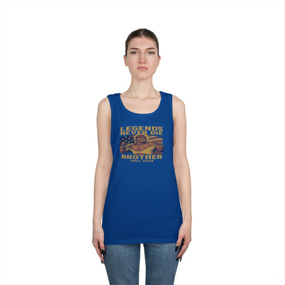 Unisex Heavy Cotton Tank Top | Legends Never Die Brother, Memorial Gift, Casual Wear, Summer Outfit, Unique Tribute