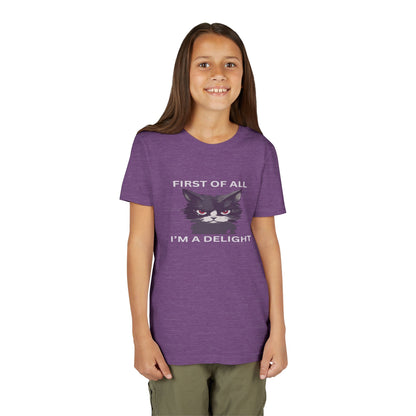 Youth Cat Humor Tee - Perfect for Cat Lovers, Birthday Gifts for Kids, Everyday Wear, Funny Quotes Shirt, Gift for Pet Lovers