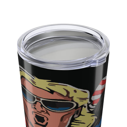 Randy vs. Flair Retro 20oz Tumbler — Vintage Wrestling Design