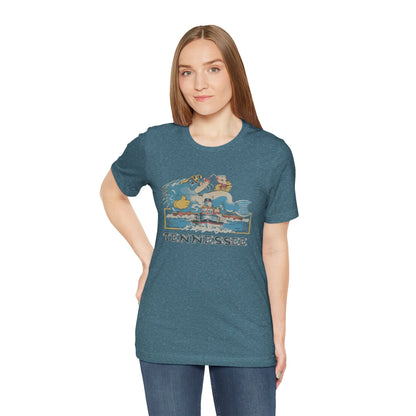 Tennessee Vintage Graphic Tee, Unisex Jersey Short Sleeve T-Shirt, Souvenir Shirt, Vacation Wear, Gift for Travelers, Retro Tee