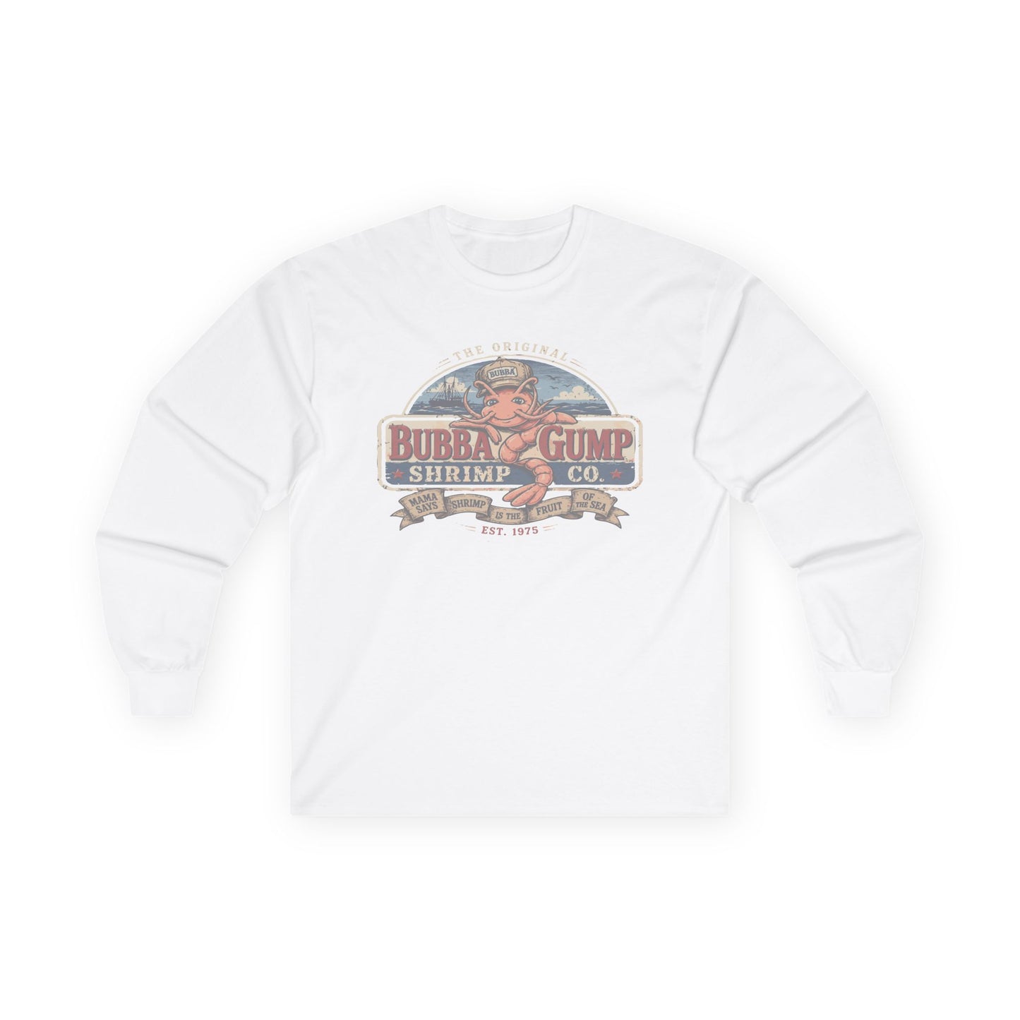 Long Sleeve Tee - Retro 'Bubba Gump Shrimp Co.' Vintage Logo