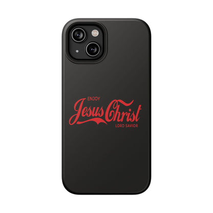Impact-Resistant Phone Case: Enjoy Jesus Christ Lord Savior, Christian Gift, Durable Protection, Faith-Based Accessory, Holiday Gift