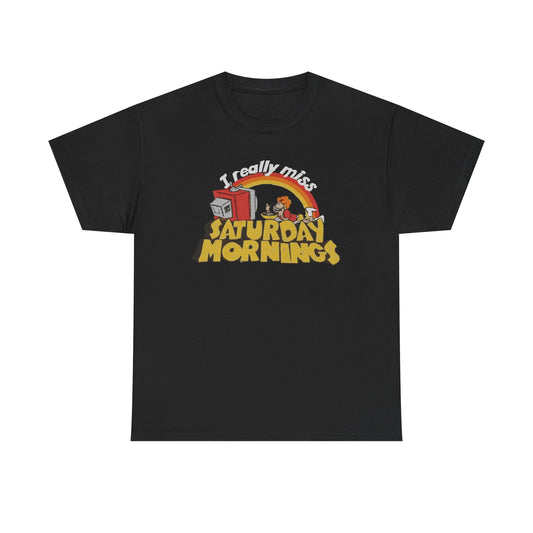 Retro Saturday Mornings Tee, Vintage Cartoon Shirt, Unisex Cotton Tee, Cozy Weekend Vibe, Perfect Gift for Nostalgia Lovers