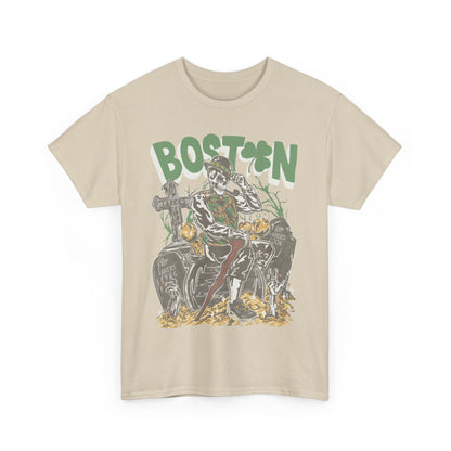Boston Graphic Tee, Unisex Heavy Cotton T-Shirt, Vintage Boston Shirt, Irish Pride Apparel, St. Patrick's Day Gift, Casual Wear