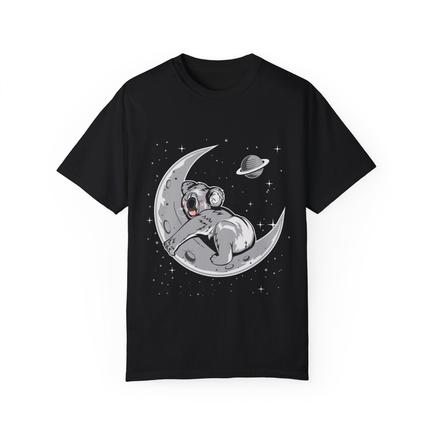 Panda On The Moon Garment-Dyed T-shirt