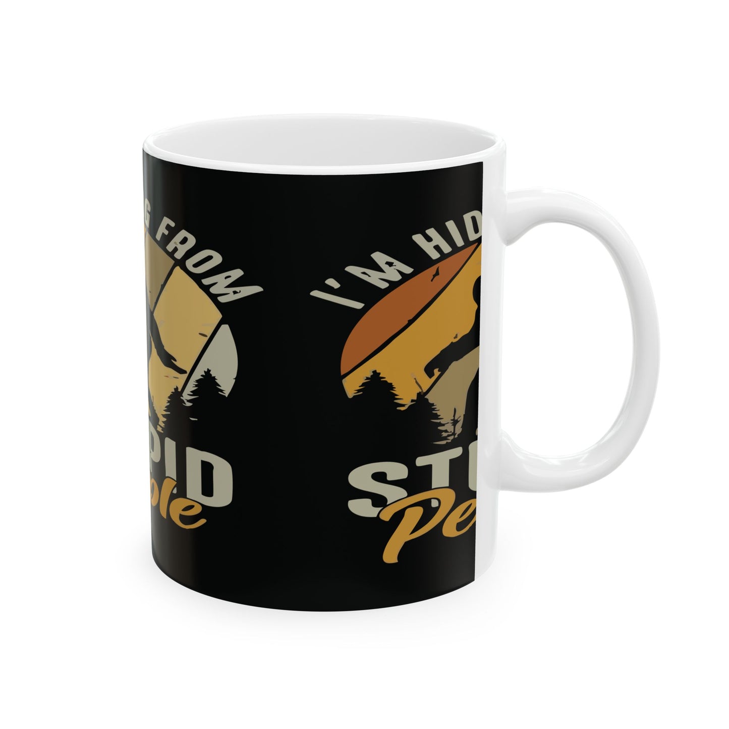Funny Bigfoot Coffee Mug - Hiding from Stupid People - Gift for Sasquatch Lovers, Humor Mug, Office Coffee Cup, Unique Gift, Laughs [...]