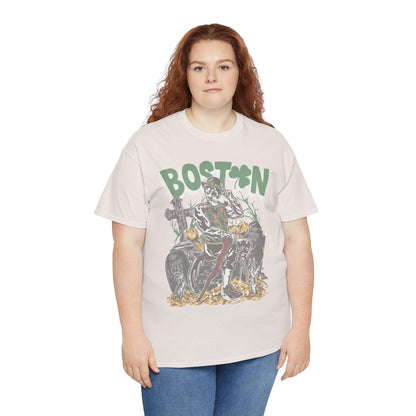 Boston Graphic Tee, Unisex Heavy Cotton T-Shirt, Vintage Boston Shirt, Irish Pride Apparel, St. Patrick's Day Gift, Casual Wear