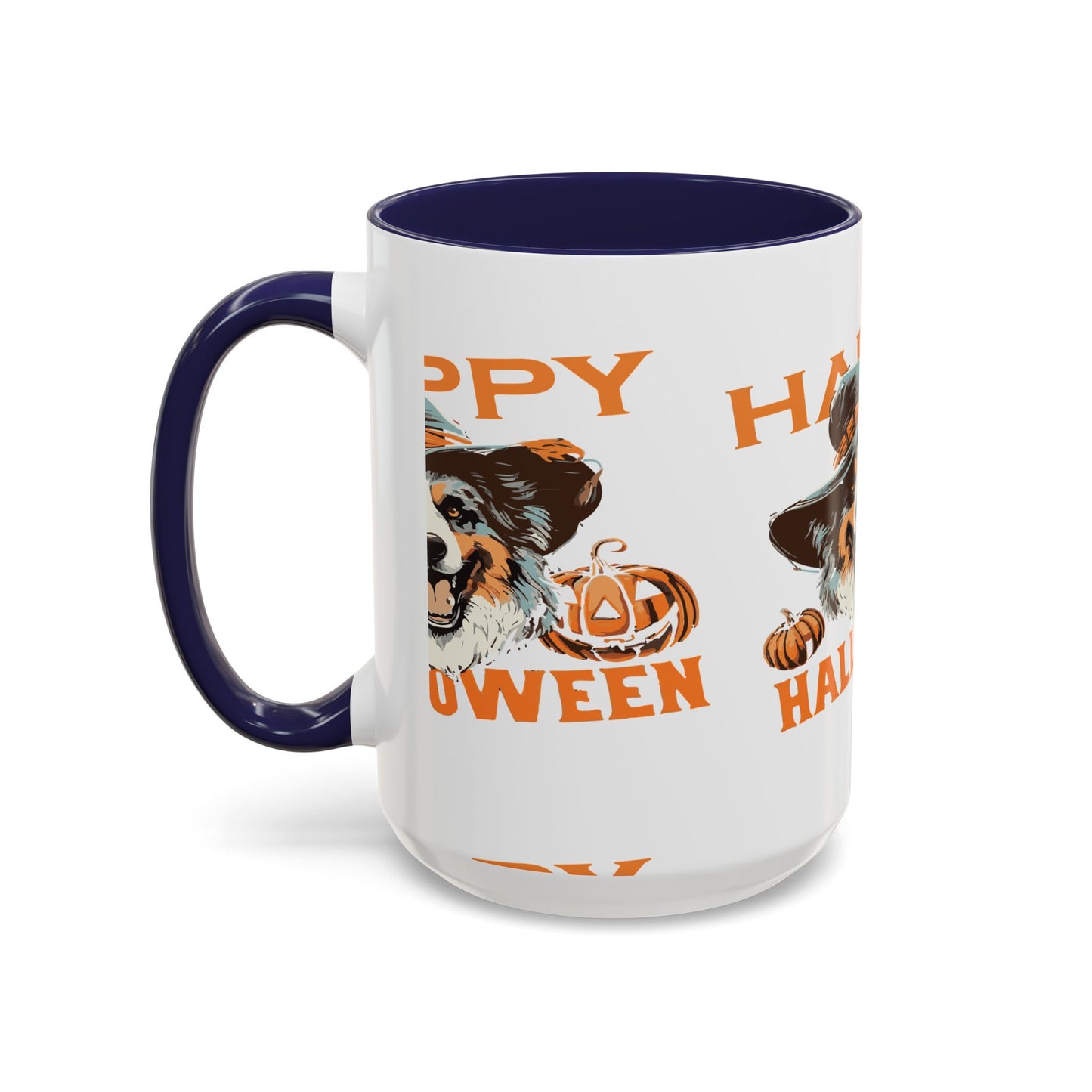 Halloween Dog Mug with Pumpkin Design, Cute Pet Lover Gift, Coffee Ceramic Cup for Fall, Spooky Season Decor, Happy Halloween